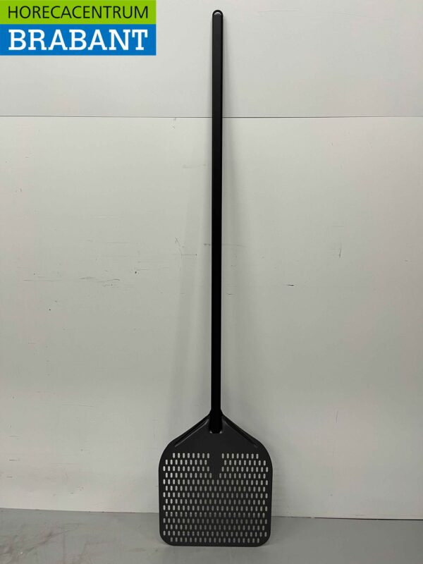Pizzaschep hard geanodiseerd, geperforeerd blad 35 cm, lengte steel 120 cm Horeca - Afbeelding 4