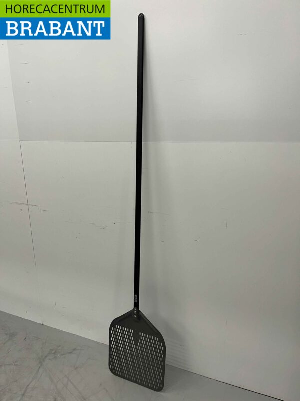 Pizzaschep hard geanodiseerd, geperforeerd blad 35 cm, lengte steel 150 cm Horeca - Afbeelding 2