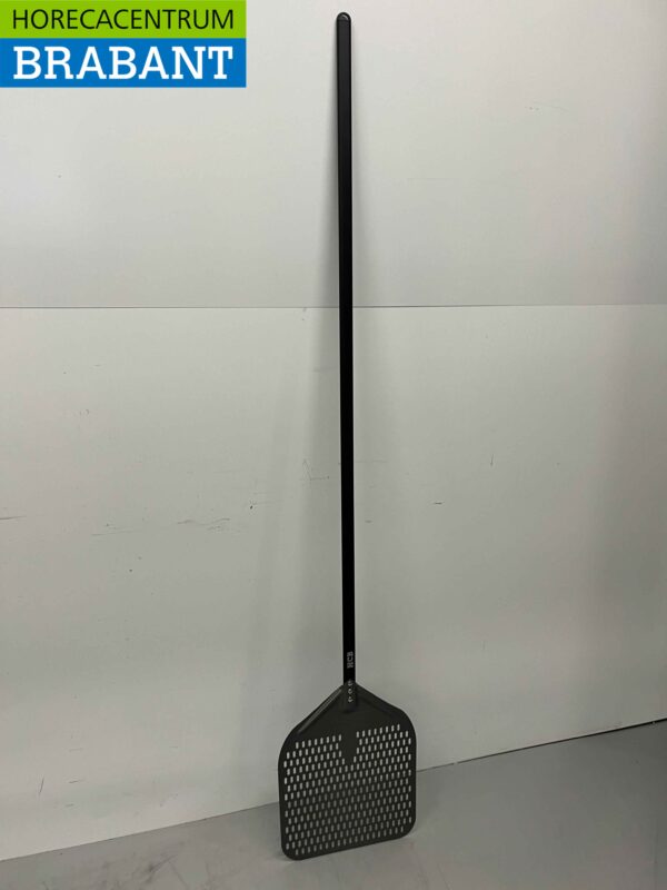 Pizzaschep hard geanodiseerd, geperforeerd blad 35 cm, lengte steel 150 cm Horeca - Afbeelding 3