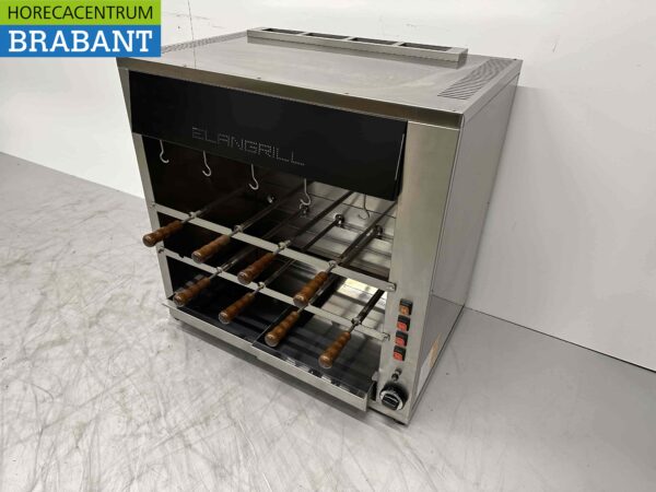 RVS Elangrill CM14 Churrasco grill 14 spiezen 90 cm GAS Horeca - Afbeelding 2