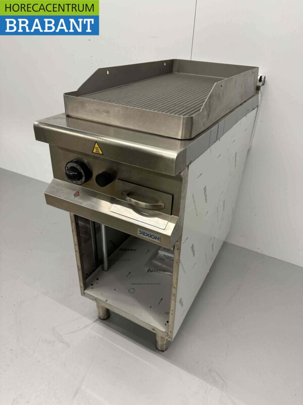 RVS Dexion bakplaat Geribbeld 8 kW Gas Horeca - Afbeelding 3