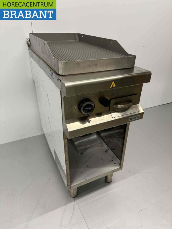 RVS Dexion bakplaat Geribbeld 8 kW Gas Horeca - Afbeelding 4