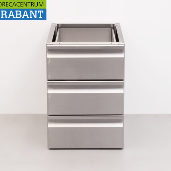 HCB RVS Onderbouw Inbouw Ladenblok Ladenkast 3 laden Premium-line Horeca