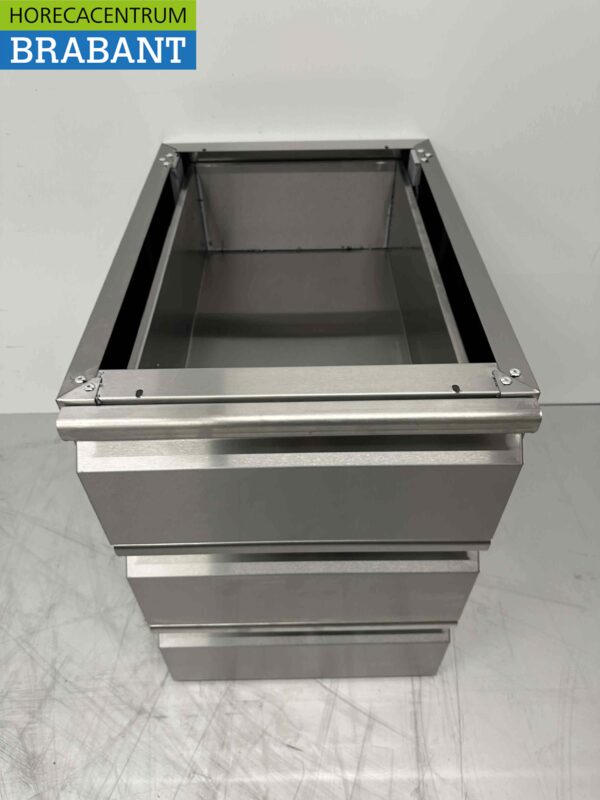 RVS Onderbouw Inbouw Ladenblok Ladenkast 3 laden Premium-line Horeca - Afbeelding 2