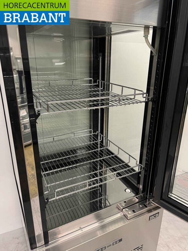 RVS koelvitrine Gebaksvitrine 270 liter 230V Horeca - Afbeelding 5