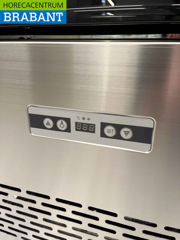 RVS koelvitrine Gebaksvitrine 270 liter 230V Horeca - Afbeelding 7