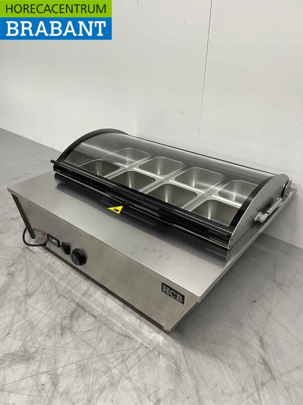 RVS Warmhoudvitrine 67 liter 76,5 cm 230V Horeca - Afbeelding 3