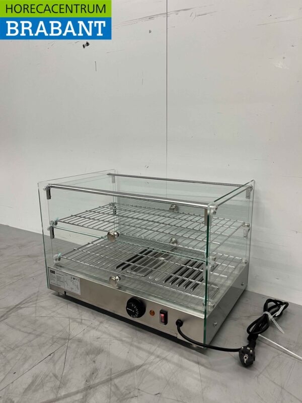 RVS Warmhoudvitrine 50 liter 55,4 cm 230V Horeca - Afbeelding 6