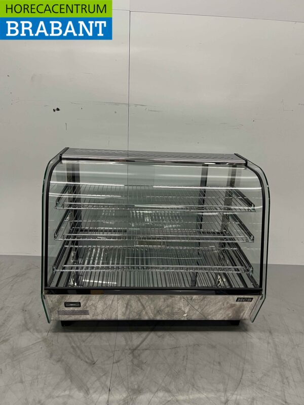 RVS Luxe warmhoudvitrine 160 liter 86 cm 230V Horeca