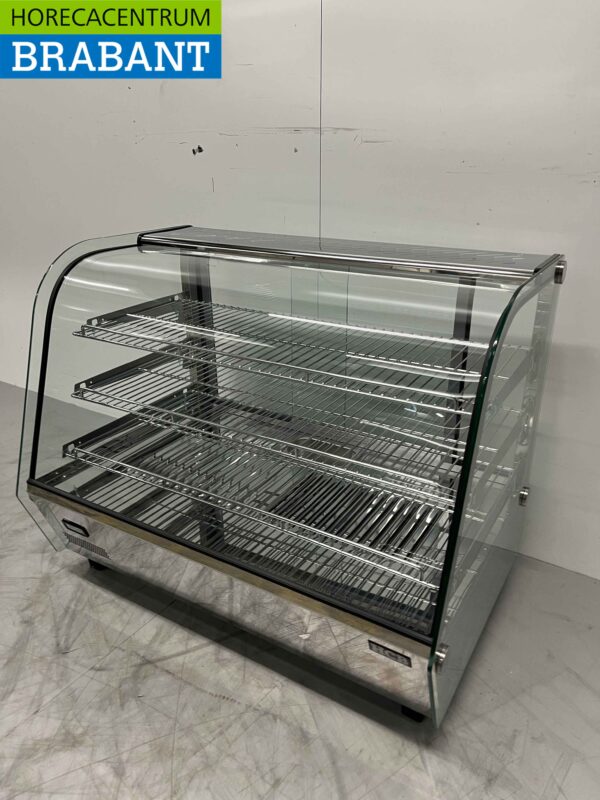 RVS Luxe warmhoudvitrine 160 liter 86 cm 230V Horeca - Afbeelding 2