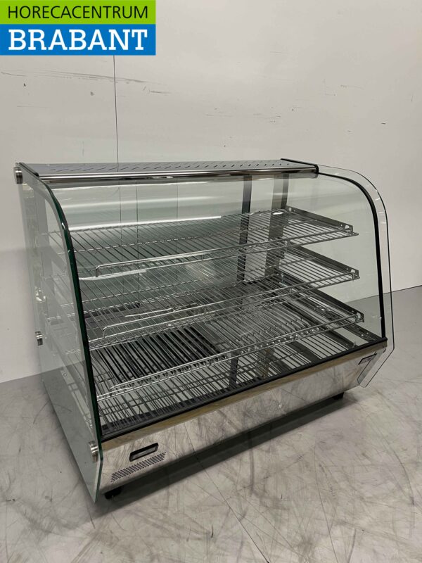 RVS Luxe warmhoudvitrine 160 liter 86 cm 230V Horeca - Afbeelding 3