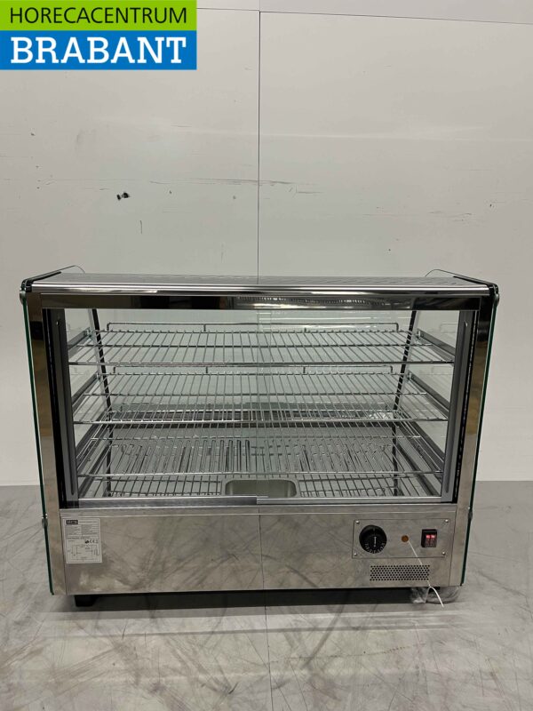 RVS Luxe warmhoudvitrine 160 liter 86 cm 230V Horeca - Afbeelding 4