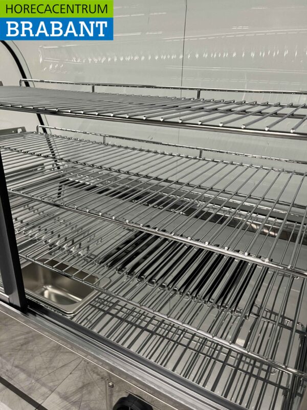 RVS Luxe warmhoudvitrine 160 liter 86 cm 230V Horeca - Afbeelding 5