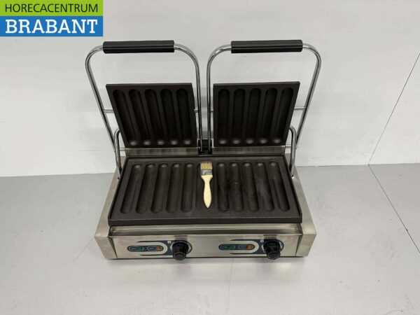 RVS Saro Dubbele Worstgrill Contactgrill Grill Curryworst 230V Horeca - Afbeelding 4