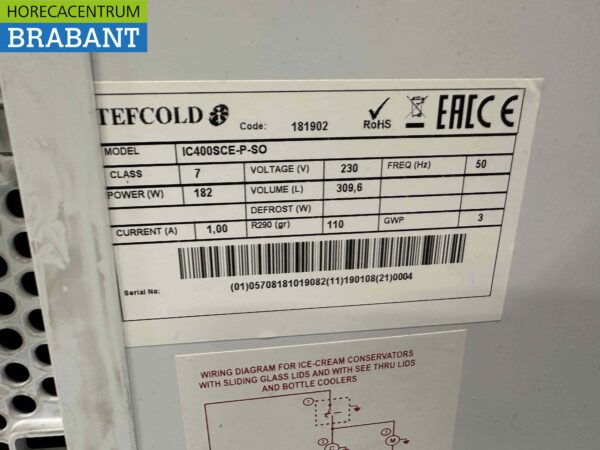 Tefcold IC400SCE schepijsvitrine ijsvitrine 230V Horeca - Afbeelding 6