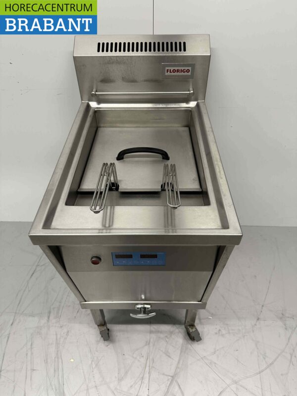RVS Florigo HR Hoog rendement Friteuse Frituur 20 liter 25 kW GAS Horeca - Afbeelding 2
