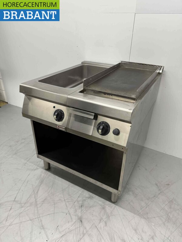 RVS Diamond bakplaat met bain marie Gas / 230V Horeca - Afbeelding 3
