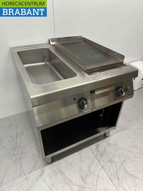RVS Diamond bakplaat met bain marie Gas / 230V Horeca - Afbeelding 4