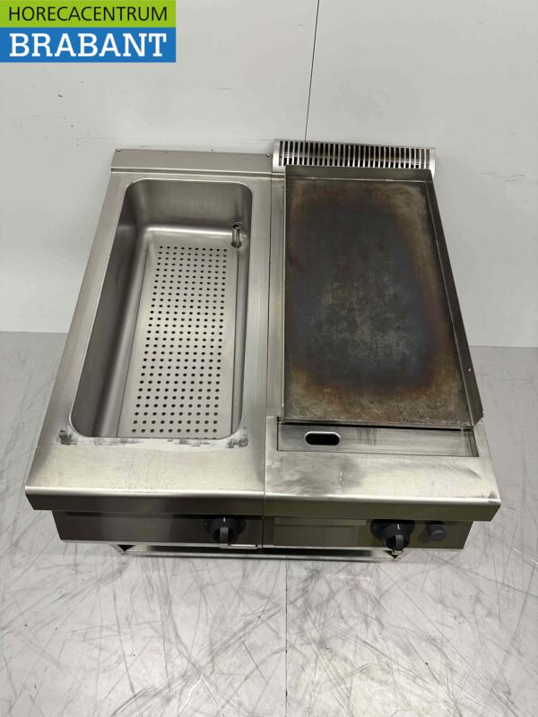 RVS Diamond bakplaat met bain marie Gas / 230V Horeca - Afbeelding 5