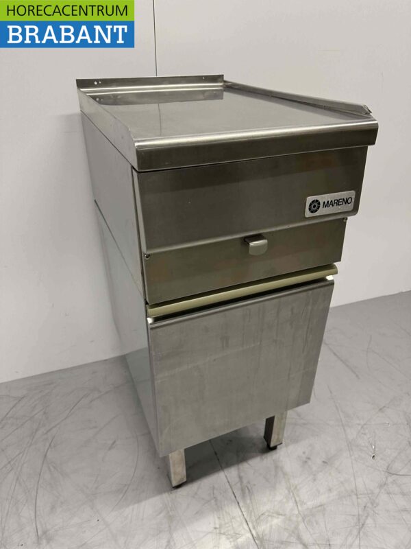 RVS Mareno Werkunit Neutraal Blind unit met lade en deur 40 cm Horeca - Afbeelding 3