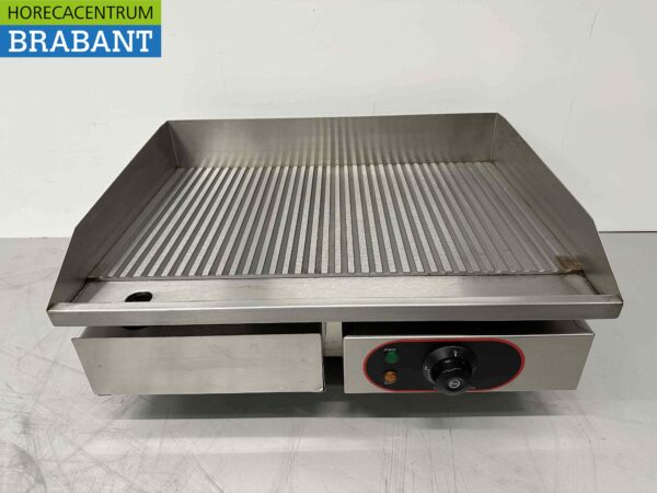 RVS Grillplaat Bakplaat Geribbeld 55 cm 230V Horeca