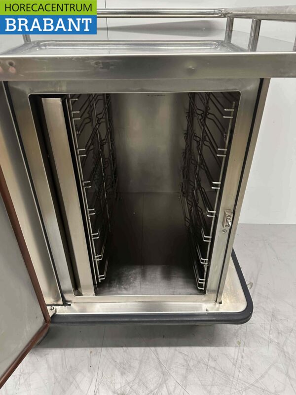 RVS Burlodge Cateringwagen verwarmd of gekoeld 7 x 1/1 GN 400V Horeca - Afbeelding 4