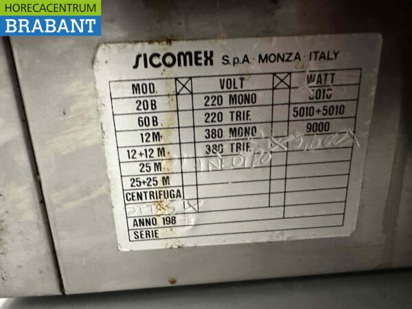 RVS Sicomex bakplaat 40 cm 380V Horeca - Afbeelding 5