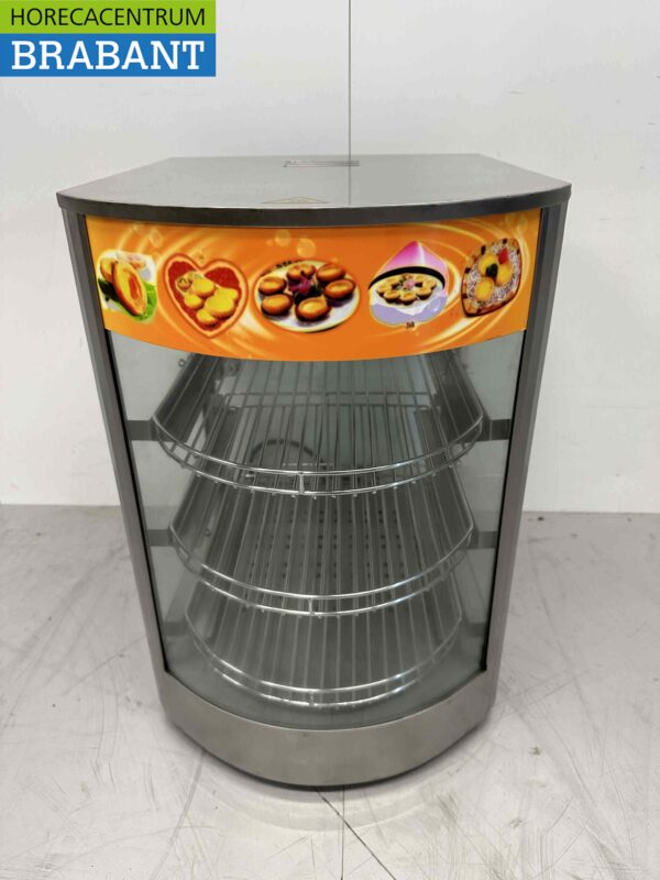 RVS HCB Warmhoudvitrine Warmtevitrine 35 cm 230V Horeca