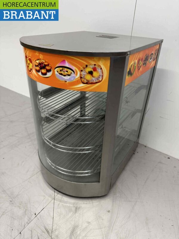 RVS HCB Warmhoudvitrine Warmtevitrine 35 cm 230V Horeca - Afbeelding 2