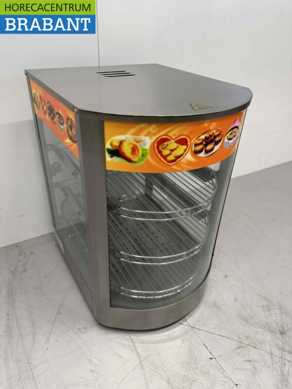 RVS HCB Warmhoudvitrine Warmtevitrine 35 cm 230V Horeca - Afbeelding 3