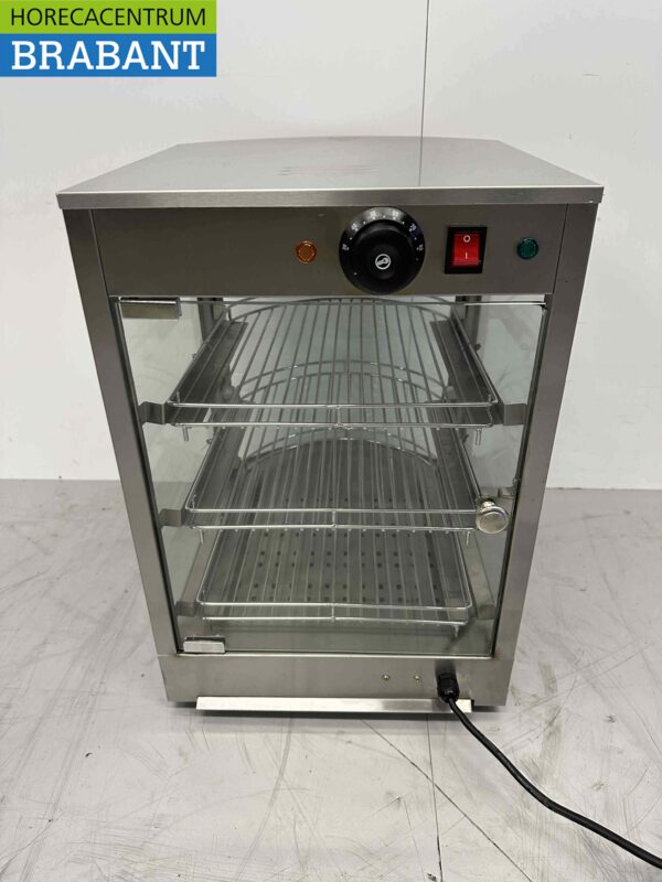 RVS HCB Warmhoudvitrine Warmtevitrine 35 cm 230V Horeca - Afbeelding 4