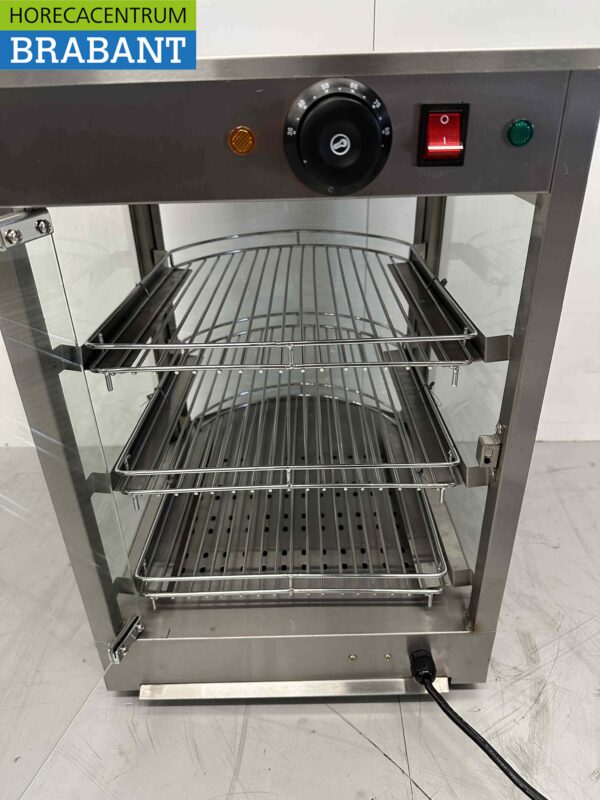 RVS HCB Warmhoudvitrine Warmtevitrine 35 cm 230V Horeca - Afbeelding 5