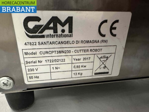 RVS GAM Cutter Profi L3 3 liter 230V Horeca - Afbeelding 6