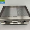 RVS Grillplaat Bakplaat 1/2 Geribbelde bakplaat 75 cm 400V Horeca - Afbeelding 2