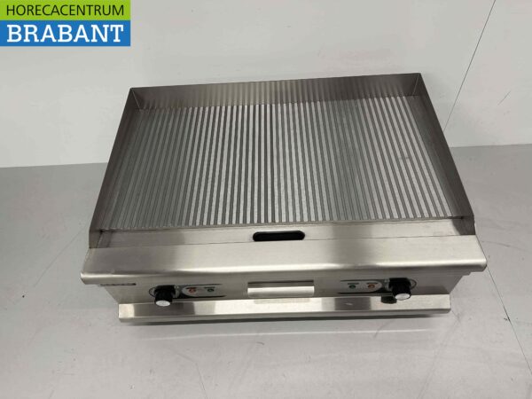 RVS Grillplaat Bakplaat Geribbelde bakplaat 75 cm 400V Horeca - Afbeelding 2