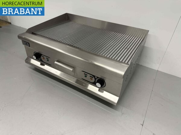 RVS Grillplaat Bakplaat Geribbelde bakplaat 75 cm 400V Horeca - Afbeelding 3
