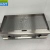 RVS Bakplaat Grillplaat Geribbelde bakplaat 100 cm 400V Horeca - Afbeelding 2