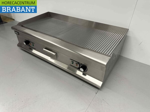 RVS Bakplaat Grillplaat Geribbelde bakplaat 100 cm 400V Horeca - Afbeelding 4