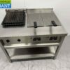 RVS Rubbens Dubbele Friteuse Frituur 2 x 10 liter met vapogrill watergrill 400V 102 cm Horeca - Afbeelding 2
