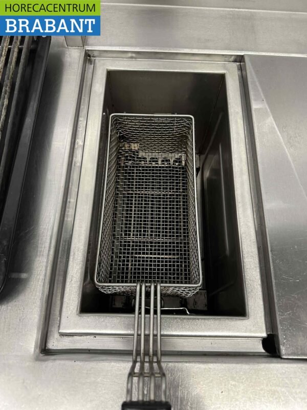 RVS Rubbens Dubbele Friteuse Frituur 2 x 10 liter met vapogrill watergrill 400V 102 cm Horeca - Afbeelding 5