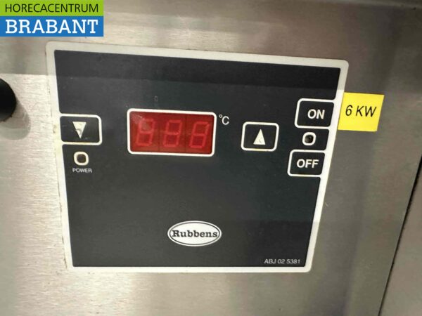 RVS Rubbens Dubbele Friteuse Frituur 2 x 10 liter met vapogrill watergrill 400V 102 cm Horeca - Afbeelding 6