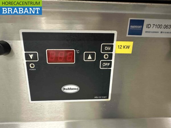 RVS Rubbens Dubbele Friteuse Frituur 2 x 10 liter met vapogrill watergrill 400V 102 cm Horeca - Afbeelding 7