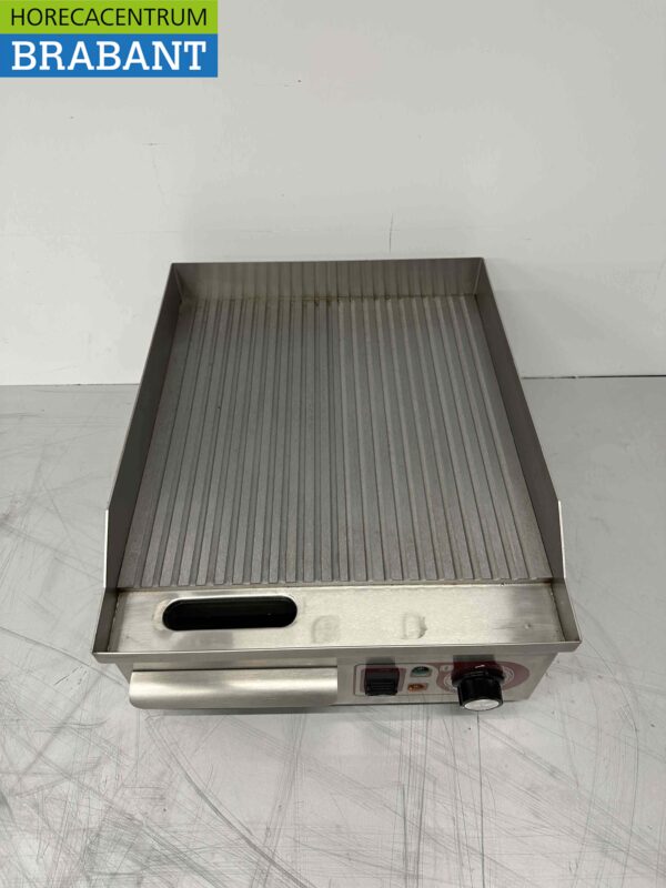 RVS Grillplaat Bakplaat Geribbeld 36 cm 230V Horeca - Afbeelding 2