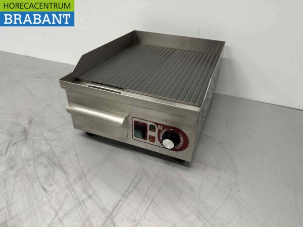 RVS Grillplaat Bakplaat Geribbeld 36 cm 230V Horeca - Afbeelding 3