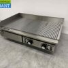 RVS Grillplaat Bakplaat Geribbeld 73 cm 400V Horeca - Afbeelding 2