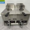 RVS Dubbele Friteuse Frituur 2 x 21 liter Gas Horeca