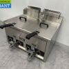 RVS Dubbele Friteuse Frituur 2 x 21 liter Gas Horeca - Afbeelding 2