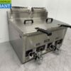 RVS Dubbele Friteuse Frituur 2 x 21 liter Gas Horeca - Afbeelding 3