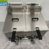 RVS Dubbele Friteuse Frituur 2 x 21 liter Gas Horeca - Afbeelding 4
