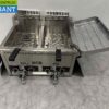 RVS Dubbele Friteuse Frituur 2 x 21 liter Gas Horeca - Afbeelding 8